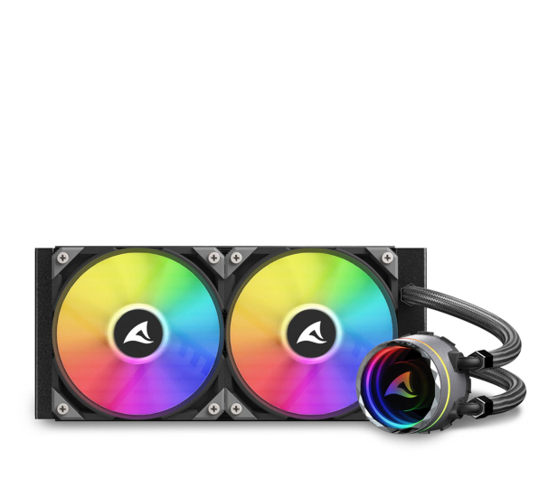 Sharkoon S80 ARGB AIO 240 2x120mm 4044951038008 - 1370215 - zdjęcie 4